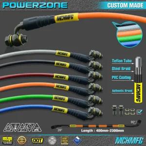 유압 450 강철 자전거 클러치 브크 MX 튜브 호스 9028 강화 2300mm 땋 라인 오일 먼지 오토바이 부품