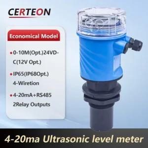 트랜스미터 수위 용 폐수 측정 계 초음파 기 010미터 420mA 레벨 출력 센서 액체 디지털