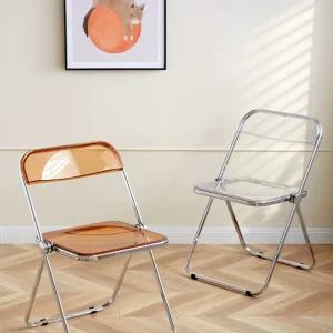 접이식의자 미드센츄리 철제 카페 투명 식탁 테이블 의자 심플 폴딩