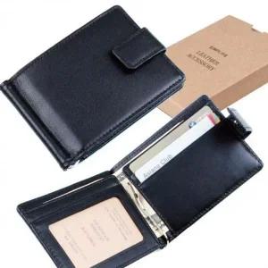 [하프클럽/]소가죽 머니클립 지갑형 남성 미니 지갑