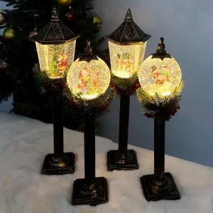 크리스마스 기둥 스노우볼 오르골 무드등 크리스마스선물 장식 소품 4type