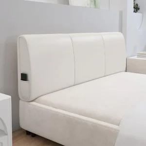 싹템스토리 침대헤드쿠션 리폼 헤드커버 엠보싱 구름 헤드쿠션 덮개 고급형 중그레이