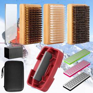 pdpdoc 스키/스노보드 왁스 키트, 스키 스노보드 튜닝 및 왁싱 키트 - 사이드 엣지 튜너, 플라스틱 스크래퍼, 나일론/브라스/호스헤어 브러시, 240/500/1000 그릿 다이아몬드 파일, 구미 스톤 캐리백 포함