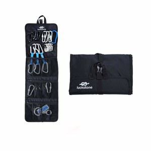 몰리텍 암벽 등반 장비 보관 가방 접이식 방수 롤업 D링 클라이밍 퀵드로우 걸이 도구 기어 카라비너 정리함 컬렉션 휴대 파우치 420D 옥스포드