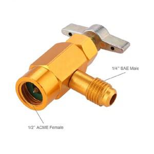 R-134A 냉매 캔 오프너 탭 디스펜싱 밸브 자동차 에어컨 충전용 황동 수 12 인치 암 14 SAE