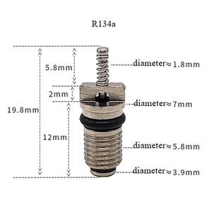 10Pcs AC R134A 밸브 코어 자동차 에어컨 바늘 수리 키트 내열성 차량 액세서리
