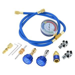 R134A AC 충전 호스 냉매 키트V31 총알 피어싱 밸브 포함 퀵 커플러 자체 밀봉 캔 탭