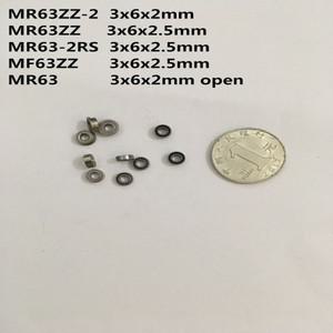 미니 베어링 볼 플랜지 MR63ZZ MR63-2RS L-630ZZ 673ZZ 3x6x2.5mm, 오픈 미니어처 모델, 10 개