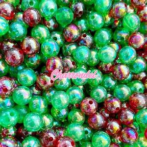 [20g]관통형 10mm 오로라볼 크리스마스 믹스 AGB50-1 비즈공예 키링재료