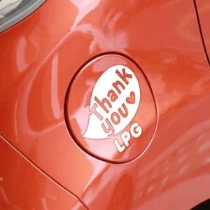 땡큐말풍선 LPG 자동차 주유구스티커 화이트 차량용스티커