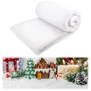 크리스마스 가짜 눈 담요 - 빌리지 & 트리 스노우맨 장식용 3 15피트 대형 인공 롤, 장식, 홀리데이 파티 액세서리, 테이블 러너, 윈터 원더랜드 장식