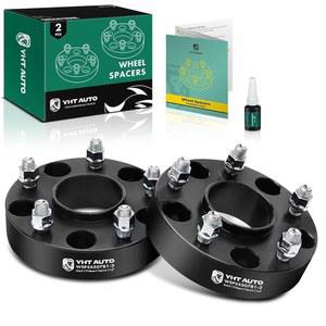YHTAUTO 5x5.5 허브 중심 휠 스페이서 1.5인치, 램 1500 클래식 2019-2023 타이어 및 M14x1.5 스터드, 77.8mm 보어 5 러그 2PCS 블랙 호환