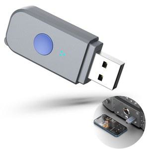 VONVOFF USB 블루투스 자동차 키트 [강력한 마이크 및 노이즈 캔슬링] [플러그 앤 플레이] 음악/핸즈프리 통화/스테레오 오디오용 5.3 수신 어댑터, (H222) 그레이