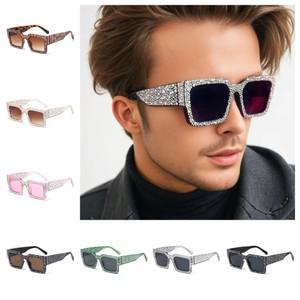 레트로 빅 프레임 사각 선글라스 블랙 직사각형 쿨 원피스 디자이너 여성 남녀 공용 선글라스