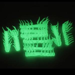 스타일 부드러운 고무 새우 미끼 빛나는 야광운 새우 가짜 미끼 시뮬레이션 피트 새우 피트 후크 웜 실리