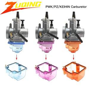 바이크 오토바이 투명 카뷰레터 Keihin PWK 28 30 32 34mm 용 바닥 플로트 보울  고속 급유 적합 4T 50cc ~