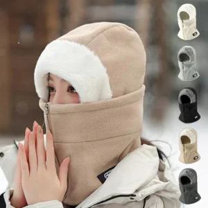 3IN1 지퍼 후드넥워머 겨울 방한 후드워머 모자마스크목도리일체형