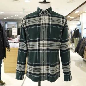 [대구백화점] [런던포그]남성 그린체크 세미일자 에리 셔츠(LPWVA752)