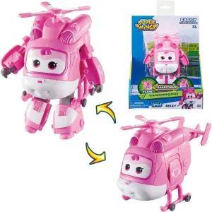 슈퍼윙스 트랜스포머 장난감 디지 비행기 피규어 핑크