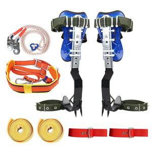 TWSOUL 트리 클라이밍 스파이크 세트, 업그레이드 조절 가능한 트리 클라이밍, 야외 정글 생존을 위한 하네스 벨트 및 백 스트랩으로 2 기어 스파이크, 과일 따기, 실내 및 실외 스포츠