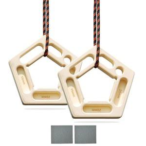 버티펙 휴대용 행보드 암벽 등반, 볼더링, 손가락 힘, 팔 운동 및 풀업 훈련을 위한 2팩 경량 나무 등반 핑거보드