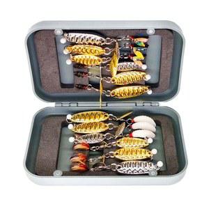 Qievcrme 24/30/46/54/127-피스 플라이 낚시 파일 키트 #8-#16 수제 건식 습식 님프 스트리머 박스로 송어 연어 미끼를 날립니다