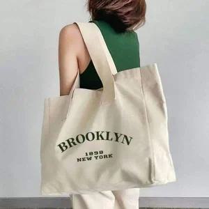 [알티피아]여성 숄더백 영문 에코백 빅사이즈 외출 여행