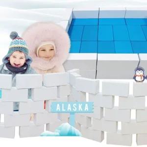 (유아월드) 종이블록 50개입1갑 선택 이글루만들기 쌓기놀이 얼음집 종이블럭