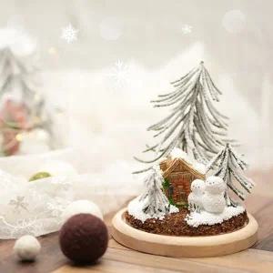 겨울환경 눈 덮인 숲속 오두막 아크릴돔 만들기 - 1인세트 ( )