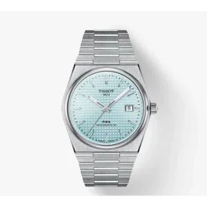 [Tissot] 티쏘 PRX 파워매틱 80 블루 다이얼 스테인리스 스틸 남성용 시계 - 기계식