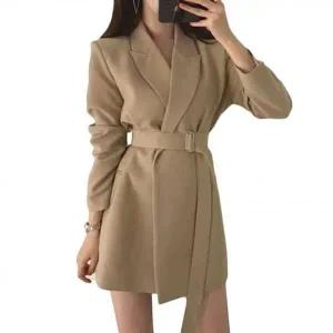 [하프클럽/]럭셔리 미니드레스 걸 크롭 트렌드아이템 벨트 데일리룩 점퍼이