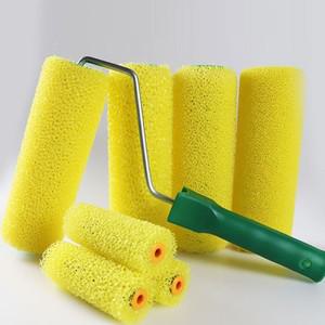 10pc 스폰지 엠보싱 롤러 그림 그리기 브러시 가정용 벽 페인트 커버 대형/중간 질감