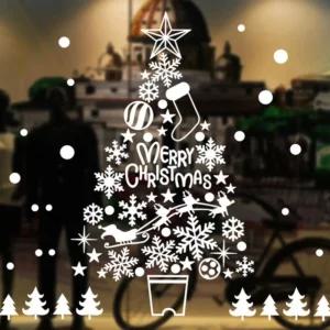 20종 유리에 붙이는 크리스마스 창문 시트지 스티커눈결정체 시트 창트리 에붙이는 겨울꾸미기 용지 데코