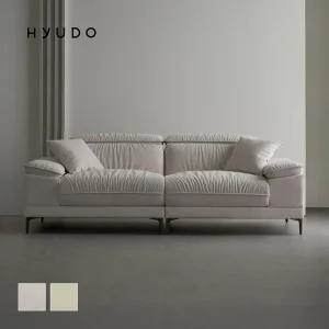 [12월 5% 최종판매가 299,060] 휴도 감각의 동백 2200 무빙 헤드레스트 가죽/패브릭 3인용 소파