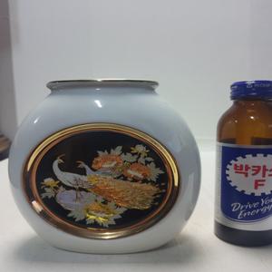 일본 24k 금과은 공예 진품 일본 화병 높이15cm 골동품/수집품/도자기