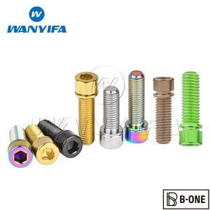 Wanyifa 티타늄 볼트, 와셔 포함, 자전거 핸들 바 스템용 육각 Ti 나사, M7x20, 25mm, 1 개