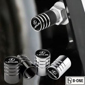 렉서스 IS250 CT200h GS300 LS430 RX450h LX570 ES300h용 알루미늄 합금 자동차 휠 타이어 밸브 캡 스템 커