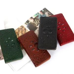 카드수납 다양한 악어가죽무늬 지폐 지퍼장지갑 동전 중지갑 소 2단 지퍼 여자 명품 여성 얇은 반지갑