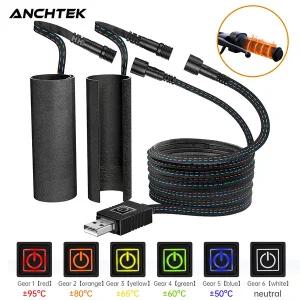 바이크 오토바이열선그립 핸들열선 방한용품 Anchtek 전기 가열 오토바이 핸들 바 그립 진동 방지 미끄럼