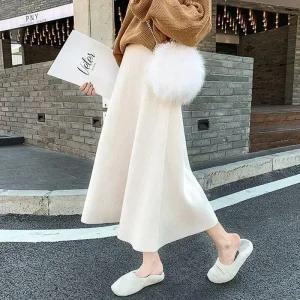 [라일리여성의류] Rly LND 소프트벨 여성 A라인 롱 니트 스커트 플