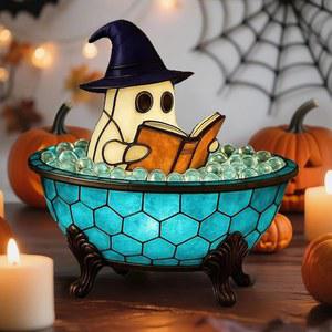 할로윈 고스트 버블 목욕 램프, 장식을 위한 귀여운 욕조 나이트 라이트, 독서 나이트라이트, 실내 독자를 장식 및 책 애호가 책상 홈 파티