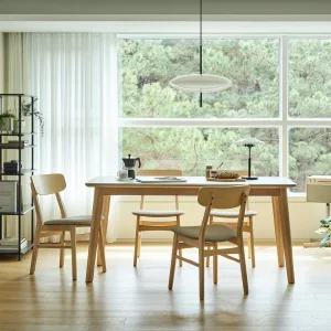 한샘 도노 내추럴 세라믹 와이드4인 식탁세트 (플레인의자4 포함)