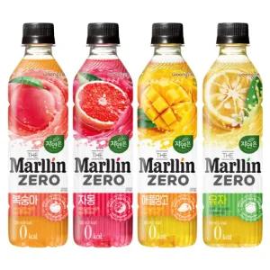 자연은 더말린 제로 4종 500ml 20펫  복숭아 자몽 애플망고 유자)