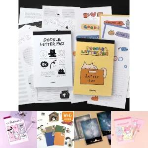 두들 편지지 패드 대용량 떡메/편선지/레터/어린이/학생/유치원/디자인/선물/감성/학교