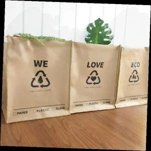 용 분리수거함 세트 가정용 쓰레기통 방수원단 종이 플라스틱 유리 분류 수납함 분리배출