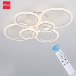 현대 호환 LED 샹들리에 홈 조명 링 천장 마운트 거실 침실 광택 펜던트 램프