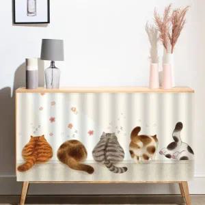 싱크대 가림막 커튼 인테리어 바란스 가리개 주방 캐비닛 커튼 수납 프라이버시 내마모성 통기성 탈부착