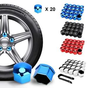 자동차 휠 너트 캡 보호 17/19/21mm 20/40개 외부 장식 먼지 방지 볼트 림