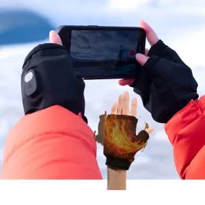 손가락 오픈 열선 보온장갑 대용량 3000mAh 스마트 발열 런닝 자전거 오토바이 등산 낚시 골프 스키장갑