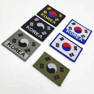 태극기 밀리터리 대한민국 와펜 자수 ROKA 전투복 휘장 견장 명찰 패치.군복